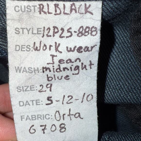 Ralph Lauren NEW Straight Leg Jeans with Rivet Detail Midnight Blue Size 29 - Picture 4 of 7